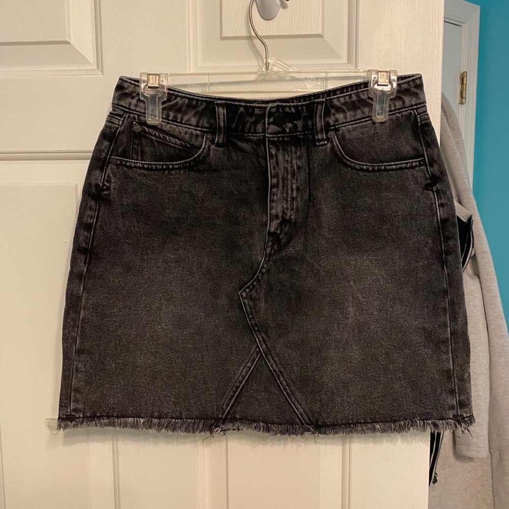 Black Denim Skirt